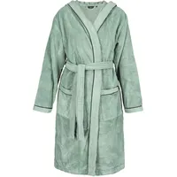 Schöner Wohnen Bademantel Damen & Herren Frottee Grün mit Kapuze - Flauschig & Saugstark - Größe XL - Baumwolle-Mischgewebe, Doubleface - Ideal für Sauna & Zuhause - XL