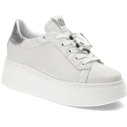 Weiße Sneakers Carinii Sportliche Damenschuhe, 37