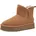 Winterstiefel ohne Absatz aus Leder Gefüttert Braun Cognac 40 EU