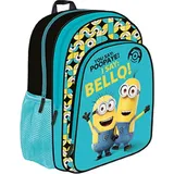 St. Majewski Minions Rucksack, geräumiges Hauptfach, gepolsterte Rückseite, reflektierend, 18x29x38 cm - Grün