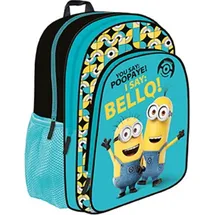 St. Majewski Minions Rucksack, geräumiges Hauptfach, gepolsterte Rückseite, reflektierend, 18x29x38 cm - Grün