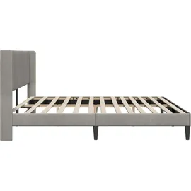 vidaXL Bettrahmen 200 x 200 cm Hellgrau