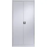 mauser | Stahlschrank mit Flügeltüren | 4 Fachböden | T 420 mm | weißaluminium