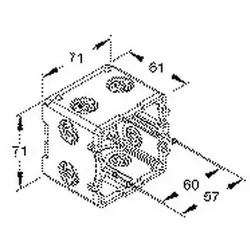 1St. Kleinhuis KED65 Geräteeinbaudose, 71x71x61 mm