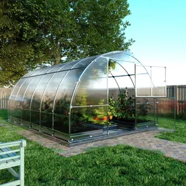 klasika greenhouses Klasika Gewächshaus verzinkt Grün Polycarbonat 4 mm 12 m2