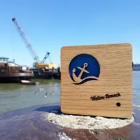 Wellen-Rausch Naturgeräuschebox Wellen Meer Strand Küsten Möven Gesang Designer Stück aus Vollholz Eiche geölt mit Bewegungsmelder Aufladen über USB Kabel inkl. 100% Made in Germany