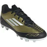 Adidas F50 Club Messi Football Boots Flexible Ground Fußballschuhe, Gold/Footwear White/Carbon Black, 28 EU