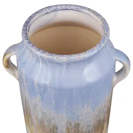Beliani Blumenvase Steinzeug blau Gerrha