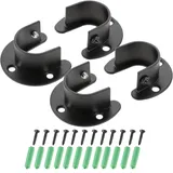 Hicello Kleiderstangen-Halterungen, Kleiderstangenhalterung, Kleiderstangenhalter, Edelstahl, Kleiderstangenhalter, Kleiderstangenhalter, Edelstahl, Kleiderstangen-Armaturen für Badezimmer, Küche,