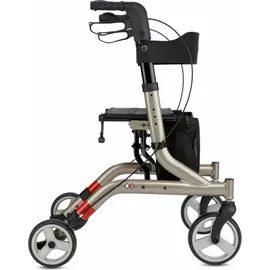 Bischoff & Bischoff Capero Leichtgewichtrollator faltbar mit Rückengurt Platin