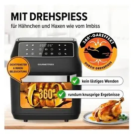 GOURMETmaxx Heißluft-Ofen 13606 12 l 1700W Schwarz
