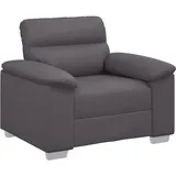 vidaXL Sessel Grau 60 cm Kunstleder, vidaXL