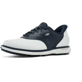 SKECHERS Damen Go Golf Prestige Sl Waterproof Spiked Golf Shoes Slip-InTurnschuhe, White/Navy, 38 EU