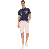 trendige Herren Bermuda Chino-Shorts Baumwoll-Bermuda kurze Hose Slim-Fit 943631 Alt-Rosa - 66