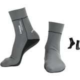 Cressi Ultra Stretch Neoprene Socks 1.5mm - Unisex Erwachsene Doppelt Gefütterte Neopren Tauchschuhe, Grau/Weiß Logo, L