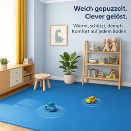 CLP Bodenschutzmatten 30x30 cm, blau/24er-Set