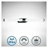 B.K.Licht Spiegelleuchte - LED IP44 55cm, neutralweiß, Schwarz