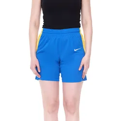 NIKE Team Damen leichte Sport-Shorts Basketball-Shorts Trainings-Hose Fitness NT0212-464 Blau/Gelb - XXL