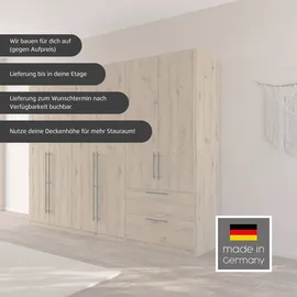 Rauch Wäscheschrank AVOLA 360 x 210 x 54 cm Braun/Schwarz