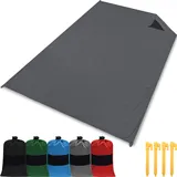 gipfelsport Picknickdecke - Outdoor Picknick Decke I Stranddecke, wasserdicht, waschbar, sandfrei I 150x110cm groß I grau