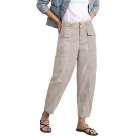 STREET ONE High Waist Barrel Leg Hose Clay Sand 38