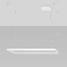 Sollux Lighting Hängelampe Pendelleuchte Esszimmerlampe weiß LED Alu Wohnzimmerleuchte eckig