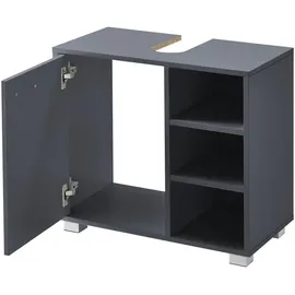 [en.casa] Waschbeckenunterschrank 56 x 55,6 x 31 cm Dunkelgrau