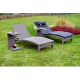 MX Gartenliege 6 tlg. Andalusia Relaxliege Poolliege Rattanliege Auflagen Tisch