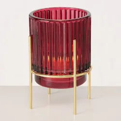 Windlicht Noria rot Variante 2