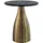 FineBuy FineBuy, Beistelltisch Rund 40x40x48 cm Metall Schwarz mit Marmorplatte