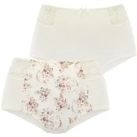 Nuance Taillenslip Damen creme-bedruckt+creme Gr.S