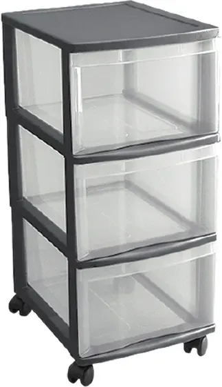 Rotho Rollcontainer / Schubladensystem Optimo 3 mit drei Schubladen