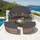 Tectake Sonneninsel Rattan natur/dunkelgrau