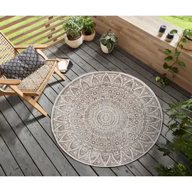 freundin Home Collection Lilja Wendeteppich Ø 140 cm Grau/Creme