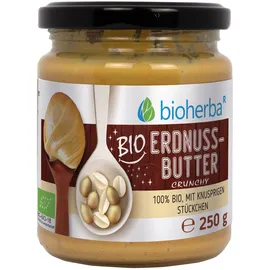 Bioherba Bio Erdnussbutter Crunchy 100% Bio m.knusprig.St.