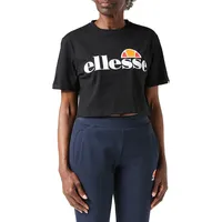 Ellesse Alberta Cropped Tee T-Shirt, Anthracite, 44 EU