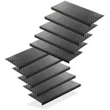 BigDean Stufenmatte 75 x 25 cm Schwarz