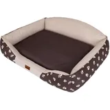 DOGGY Hundebett Beige Krone XXL 110x85cm Königliche Serie