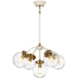 Cosmos Pendelleuchte creme, messing antik Elstead Lighting DL-COSMOS5