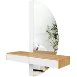 Vicco Schminktisch Melisa Weiß/Eiche 120 cm mit LED Beleuchtung