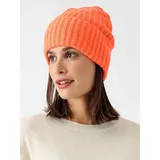 Zwillingsherz Beanie Kaschmir Ribbon Neon Orange