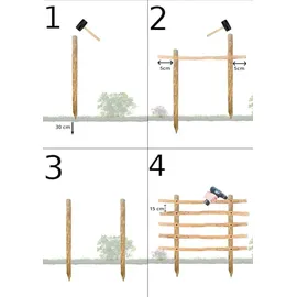 BooGardi Natürliche Rankhilfe 180 x 180 cm Braun
