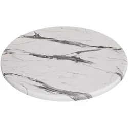 Jamaika Tischplatte | Weiß Marmor | Ø 70 cm | Topalit Tischplatte