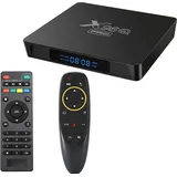 X96Q PRO 2GB 16GB 4K Android Smart IP TV Box Internet Media Player WLAN LAN M3U MAC 2x Fernbedienungen - Schwarz