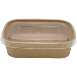 300x ECOTAKE Salatschalen Takeaway 500ml| FSC® Kraftpapier/PE