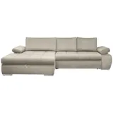 CARRYHOME Ecksofa, Beige, Uni, 4-Sitzer, Füllung: Schaumstoff, Ottomane links, L-Form, 294x173 cm, Stoffauswahl, seitenverkehrt erhältlich, Schlafen auf Sitzhöhe, Rücken echt, Wohnzimmer, Sofas - Couches, Wohnlandschaften, Ecksofas