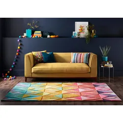 Kadima Design Luxus-Handgetufteter Wollteppich `Derwent Tilly` Multi-Farben. 160x230 cm