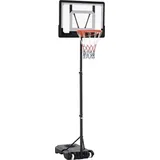 Homcom Basketballständer Stahl PVC HDPE Schwarz 83B x 75T x 260H cm