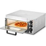 Vevor kommerzieller Pizzaofen Backofen Einzeldeckschicht 356 mm, elektrischer Pizzaofen aus Edelstahl mit drei Drehknöpfen, Mehrzweck-Pizzamaker I...