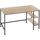 Tectake tectake® Schreibtisch Donegal 140x60x76,5cm Industrial Style, Seitenregal mit 2 Ablagefächern rechts oder links, 140 x 60 x 76,5 cm